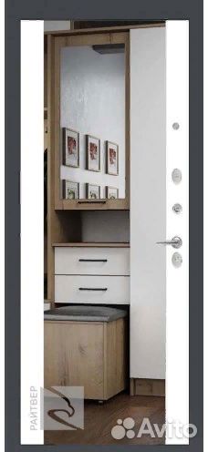 Входная стальная дверь Лабиринт с зеркалом в пол