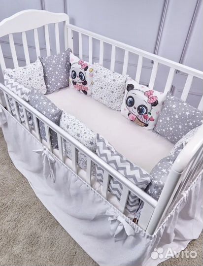 Бортики в кроватку + одеялко