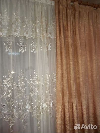 Шторы и тюль в комплекте