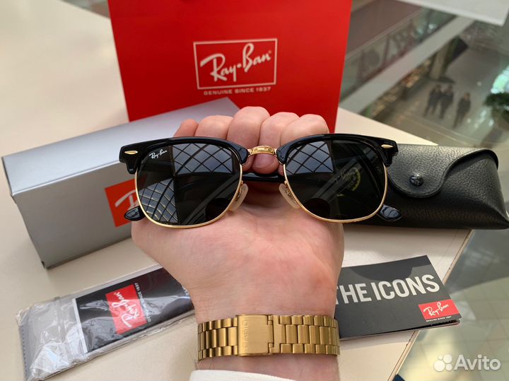 Очки Ray Ban Clubmaster стекло