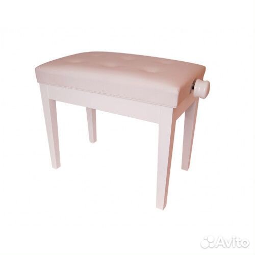 Банкетка белая для фортепиано