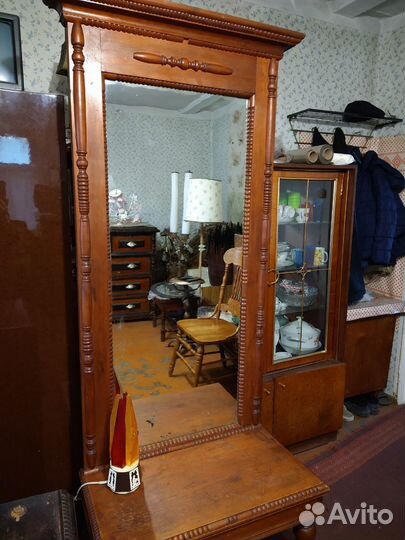 Старинное зеркало трюмо трельяж