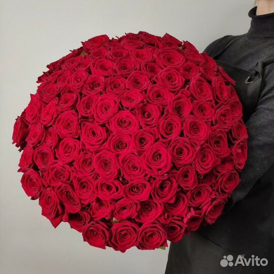 101 роза, букет 101 роза, красные розы