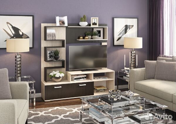 Стенка Бергамо (венге/дуб беленый)