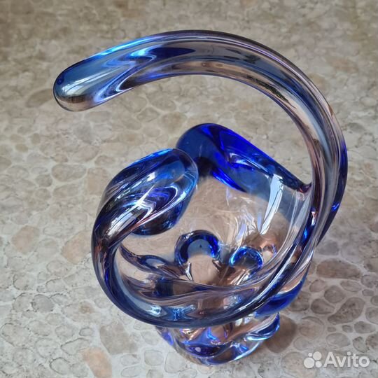 Конфетница цветная богемия стекло