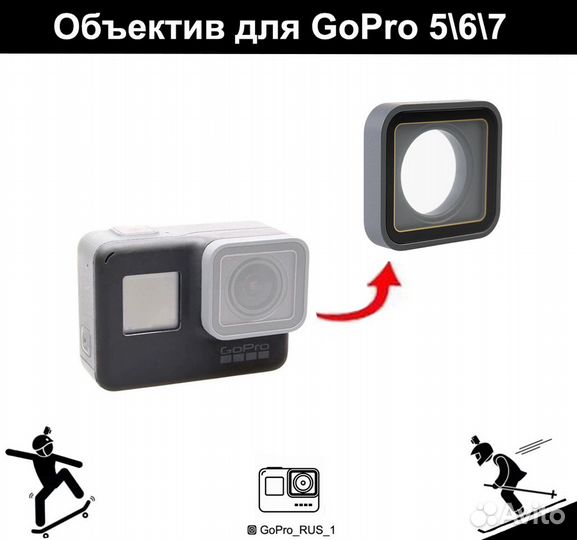 Объектив линза для GoPro 5\6\7