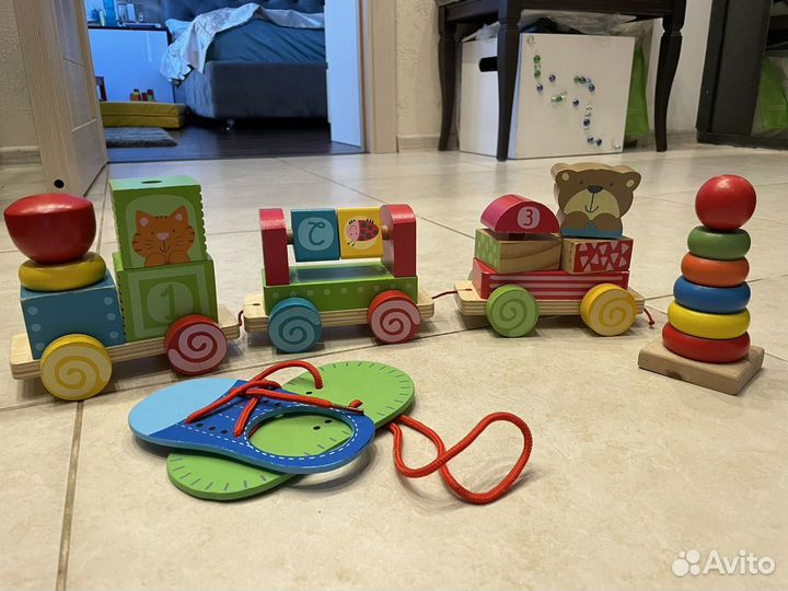 Деревянный конструктор ELC +пирамидка