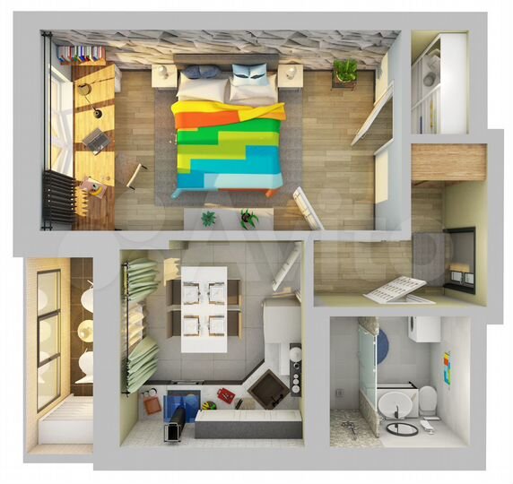 1-к. квартира, 35,9 м², 12/25 эт.