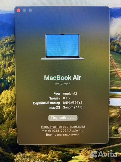 Apple MacBook Air 13 2022 m2 8 512