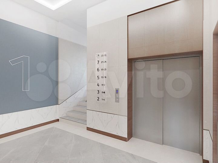 3-к. квартира, 74,1 м², 2/6 эт.