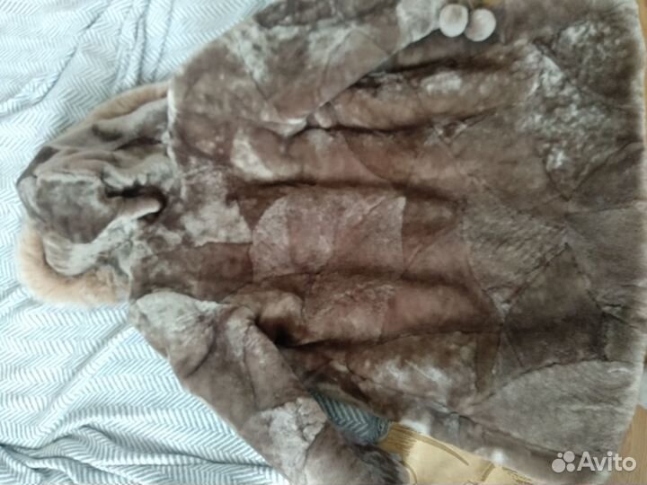 Шуба для девочки цигейка (мутон)