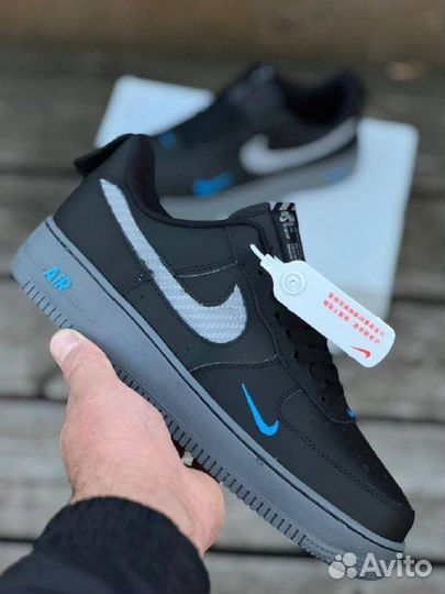 Nike air force 1 чёрные2 разм. 42