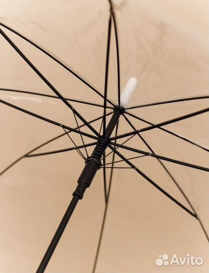 Зонт трость прозрачный