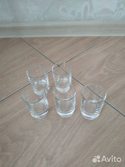 Набор стопок, стекло, утолщённое дно, 60мл. 5шт