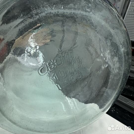 Бутыль Большая 10л стеклянная СССР толстое