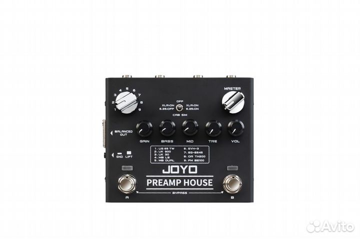 Педаль эффектов Joyo R-15-preamp-house-SIM