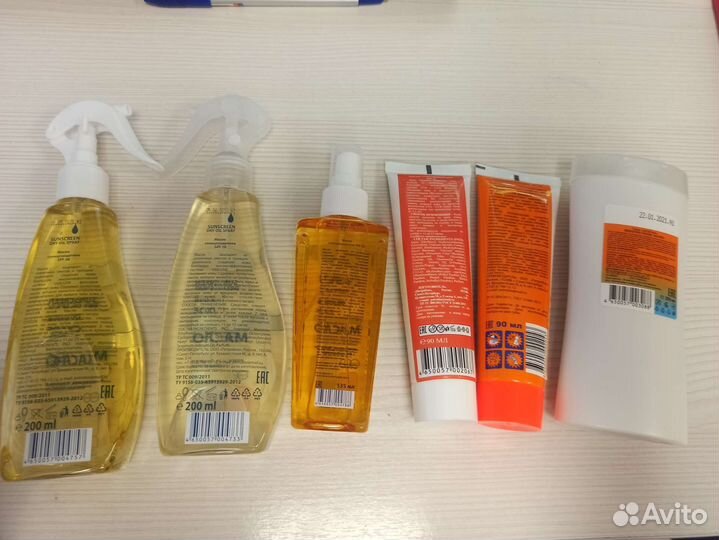 Солнцезащитные средства (любые 3 шт)