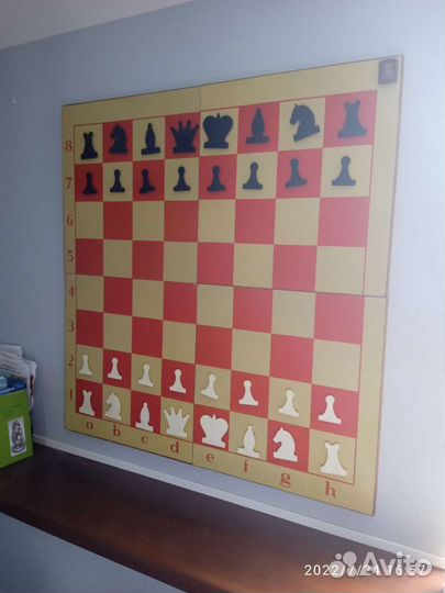 Шахматная доска. Магнитная. 1 м на 1 м