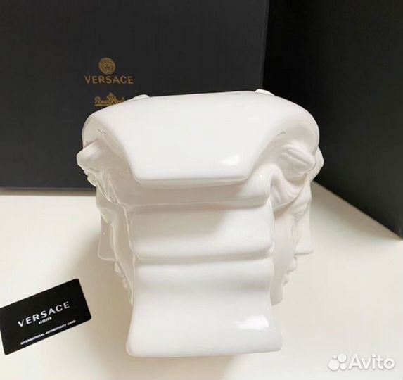Ваза Versace Medusa Grande белая 21 х 28 см