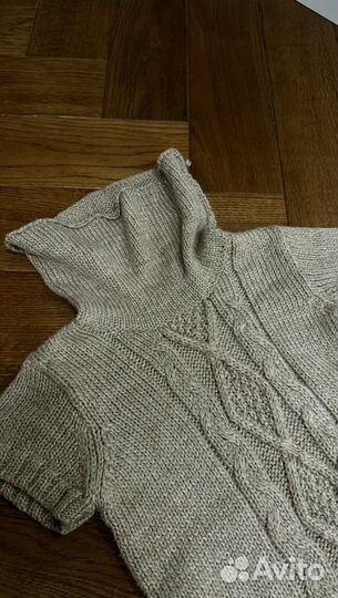 Платье вязаное Туника Безрукавка для девочки 128