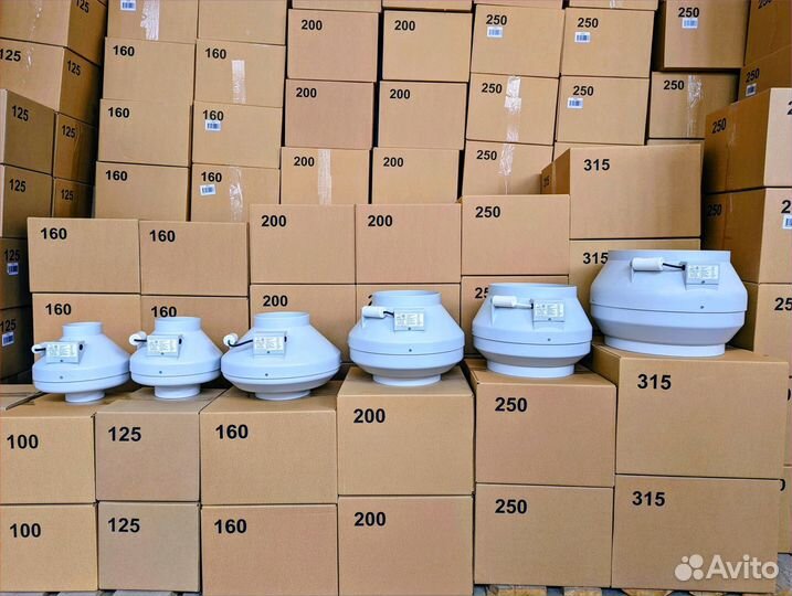 Канальный вентилятор 100-315мм приточный