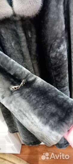 Шуба мутоновая 48 50 с норкой