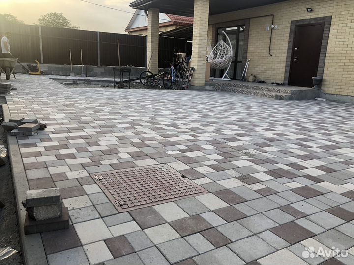 Асфальтирование и укладка брусчатки