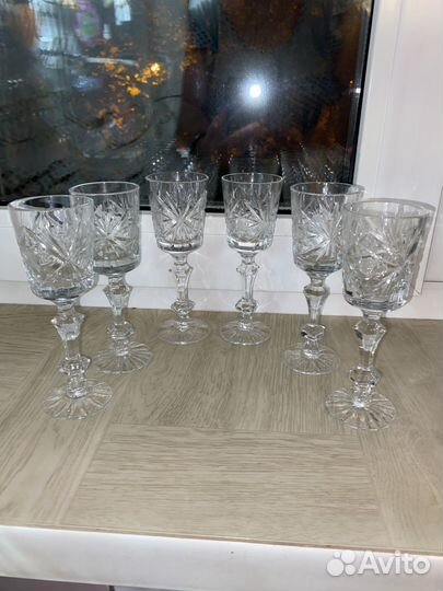 Хрустальные фужеры рюмки СССР