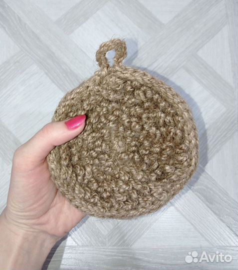 Эко мочалка для тела из натурального джута