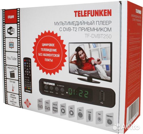 DVB-T2 приставка Telefunken TF-dvbt250 Black