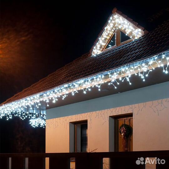 Электрогирлянда уличная Бахрома 6 метров