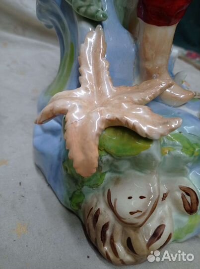 Статуэтка фарфоровая Садко гусляр в пучине морской