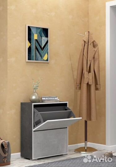 Обувница ошк-201 бетон темный/светлый