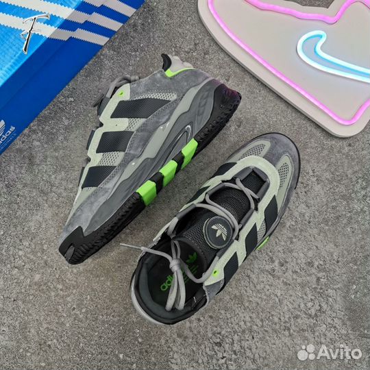 Кроссовки Adidas Niteball Grey Green