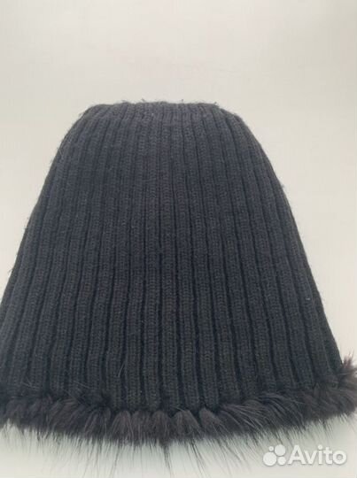 Шапка норковая вязаная