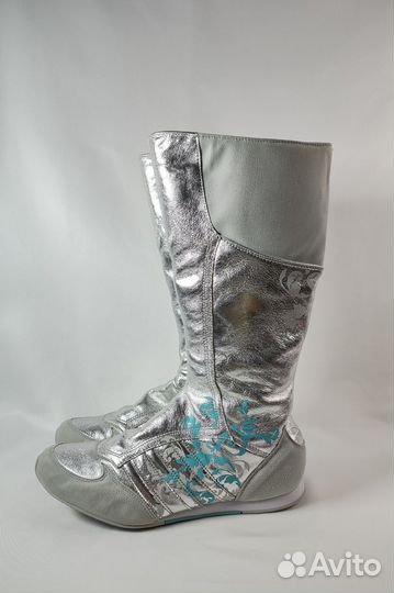 Мотоботинки adidas silver y2k