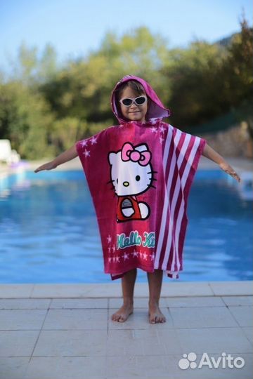 Полотенце-пончо для детей в наличии