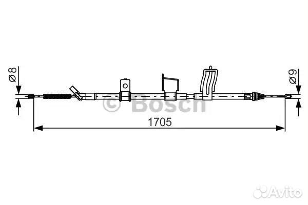 Трос ручного тормоза
