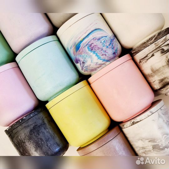 Стаканы из гипса для свечей