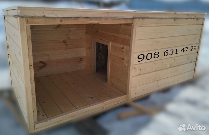 Будка утеплённая с тамбуром