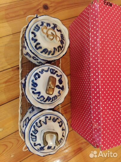 Набор горшочков производства СССР под гжель