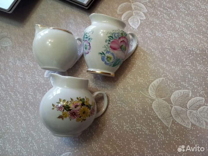 Молочники СССР фарфор лфз дулево песочное