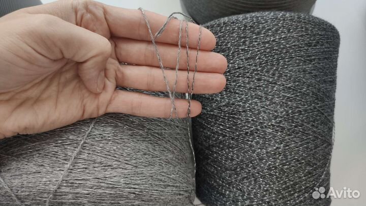 Пряжа итальянская с люрексом бобинная