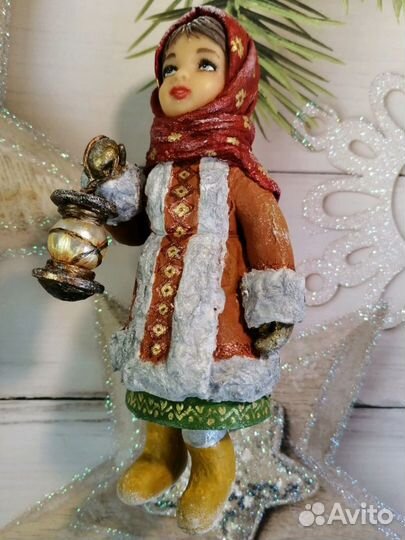 Ёлочная ватная игрушка 