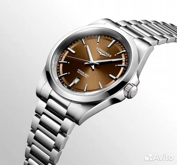 Часы Longines conquest 41mm Brown Dial