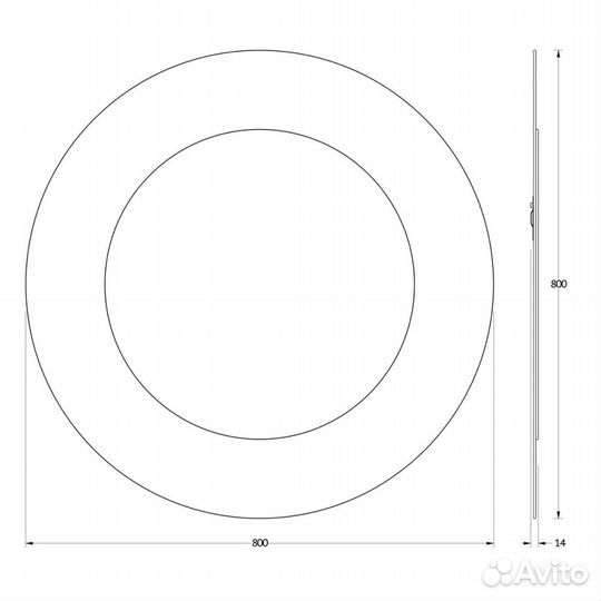 Зеркало Evoform Double BY 0305 80x80 бронза