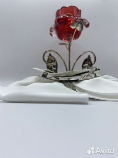 Бант атласный на заколке