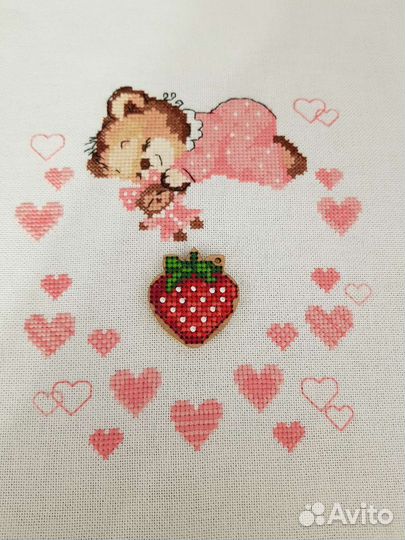 Детская метрика крестиком для девочки в наличии