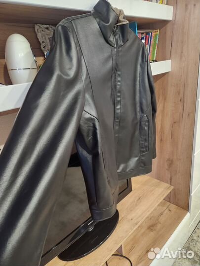 Куртка кожаная мужская утепленная