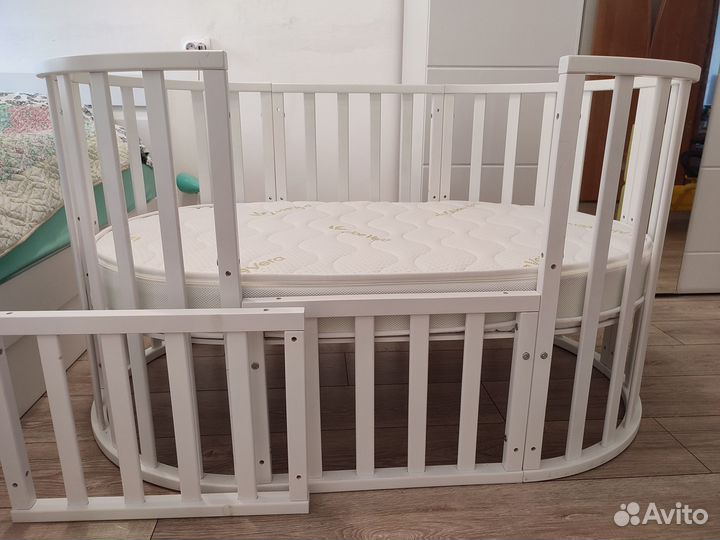 Продам кроватку-трансформер+ортопедический матрац